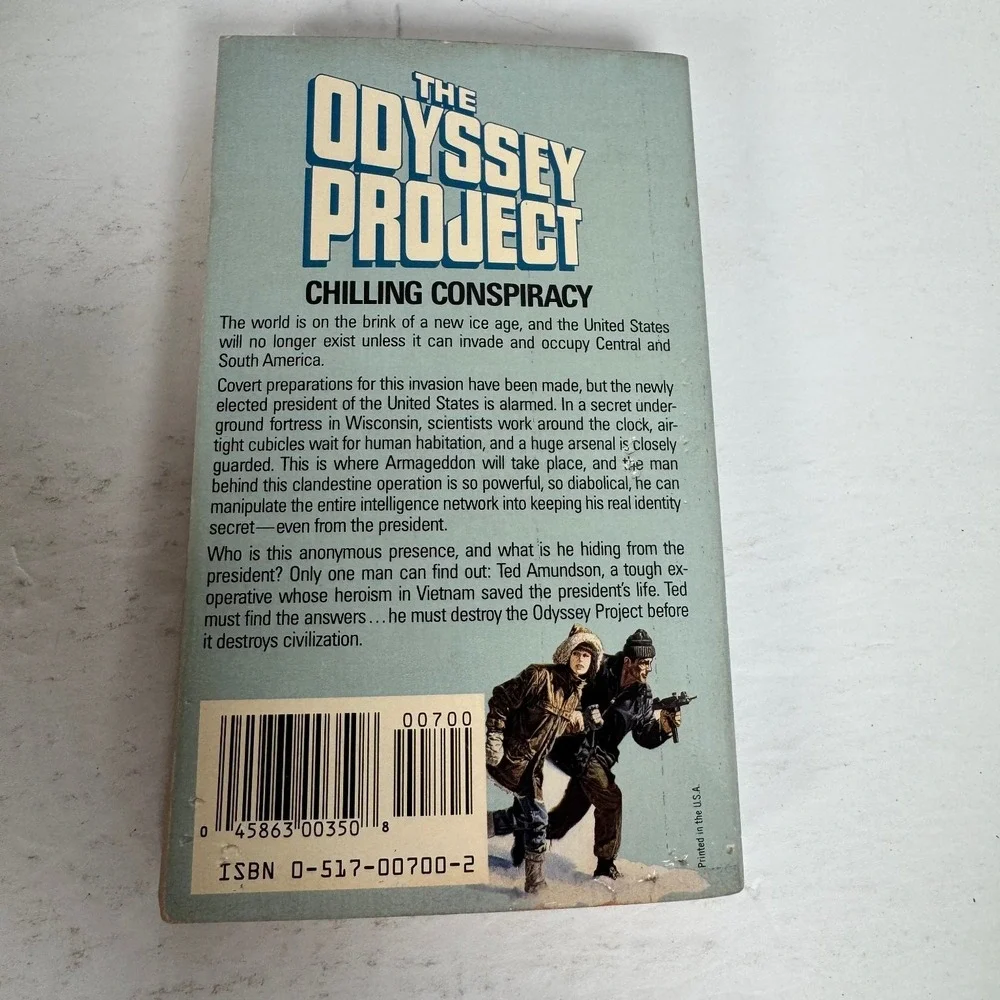 The Odyssey Project Lawrence De Marino 1989 First Printing Thriller Fiction